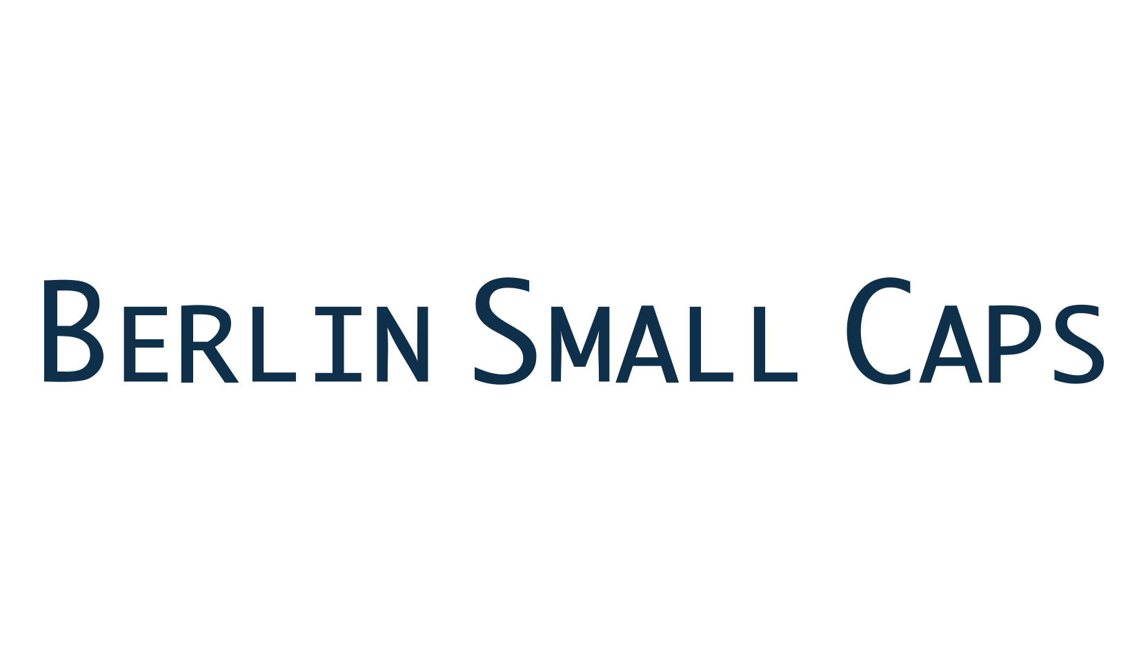 Berlin Small Caps, sans serif font preview