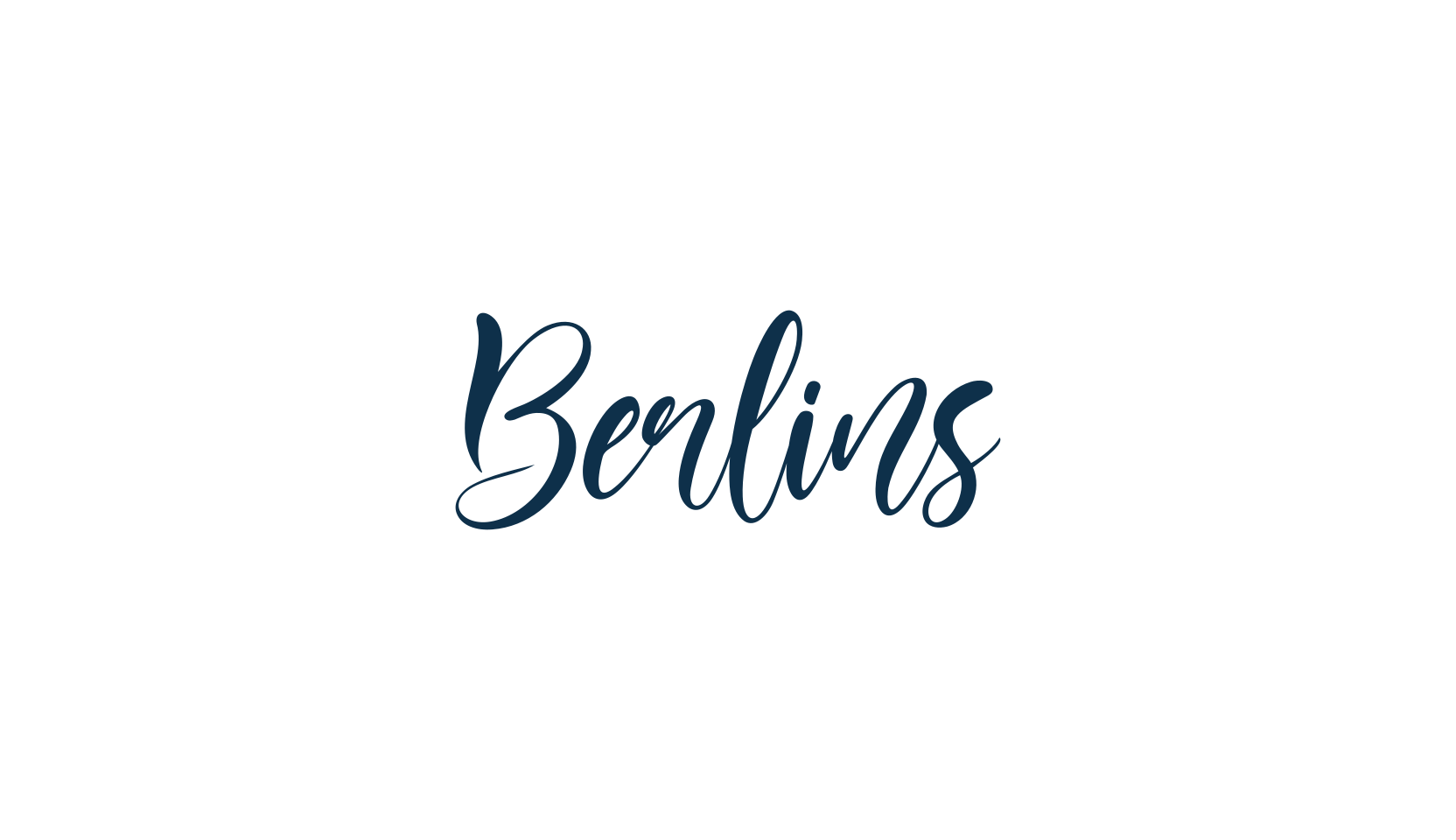 Berlins, calligraphy font preview