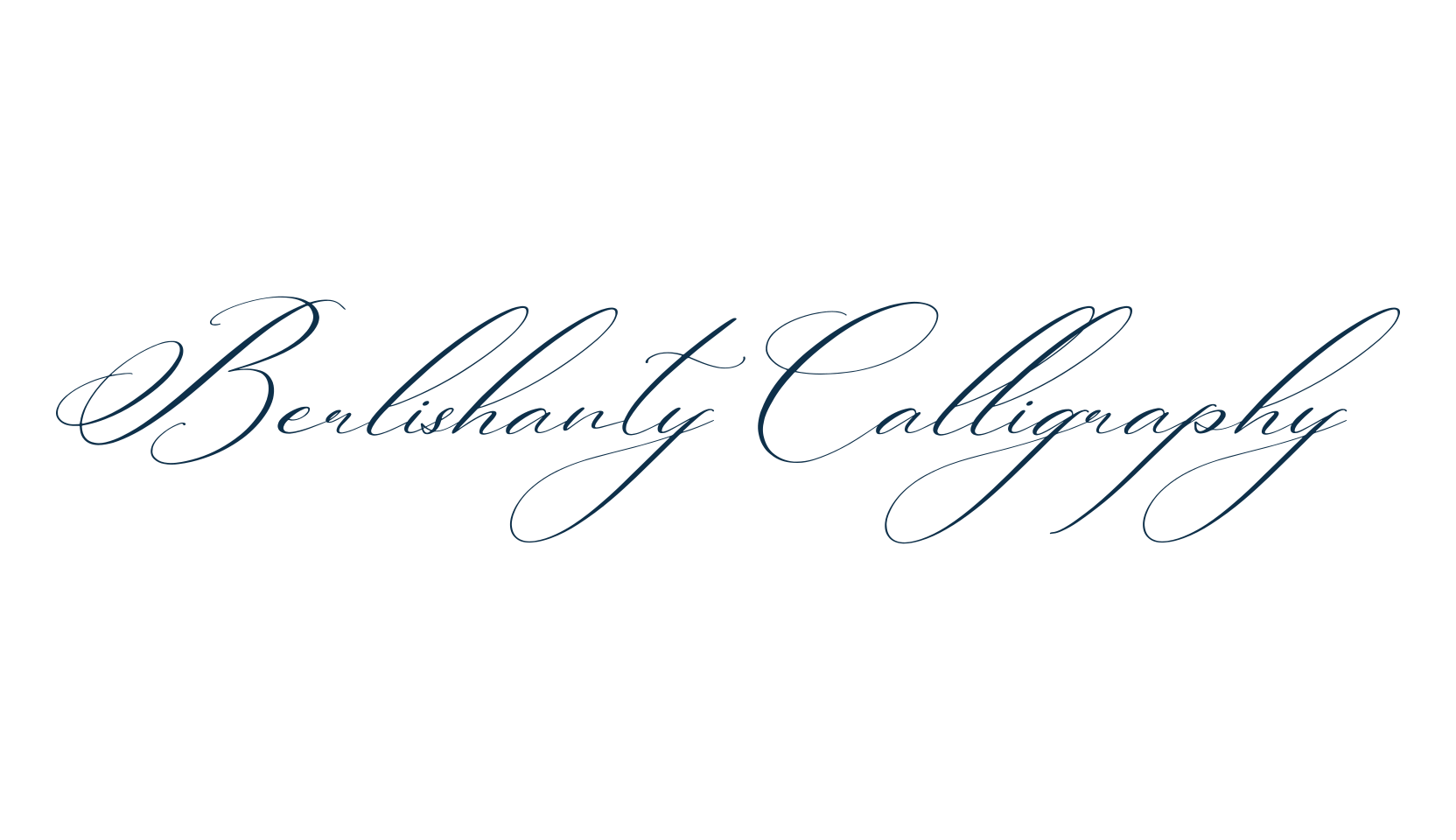 Berlishanty Calligraphy, script calligraphy fancy decorative font preview