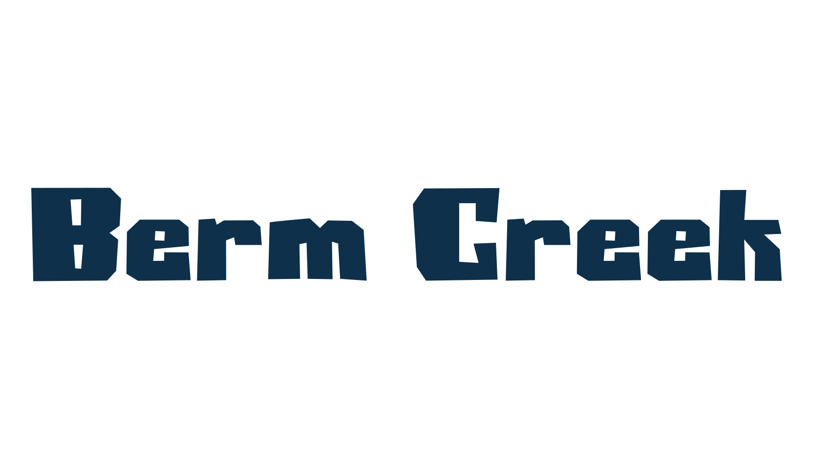 Berm Creek, fancy cartoon decorative font preview
