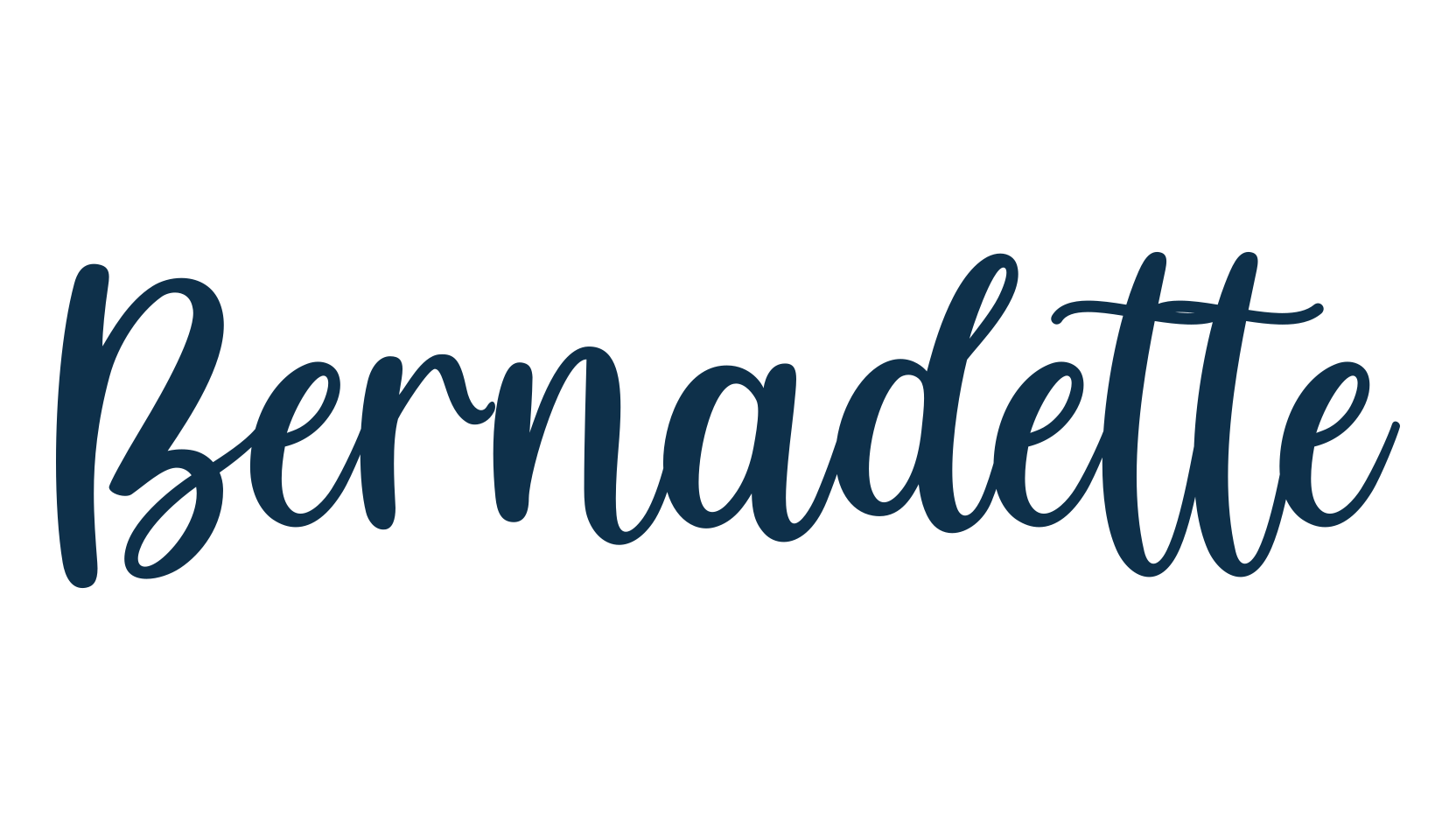 Bernadette, handwriting font preview
