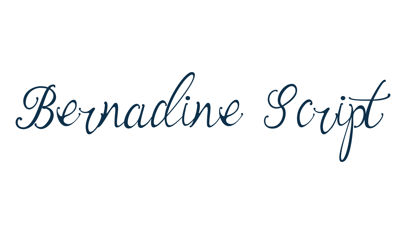 Bernadine Script, handwriting font preview