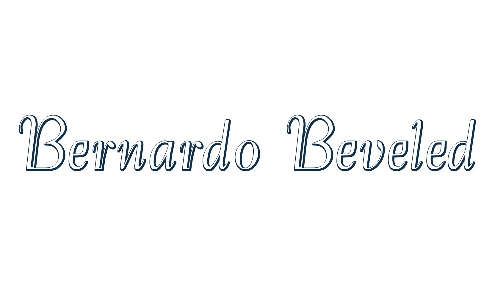 Bernardo Beveled, retro font preview