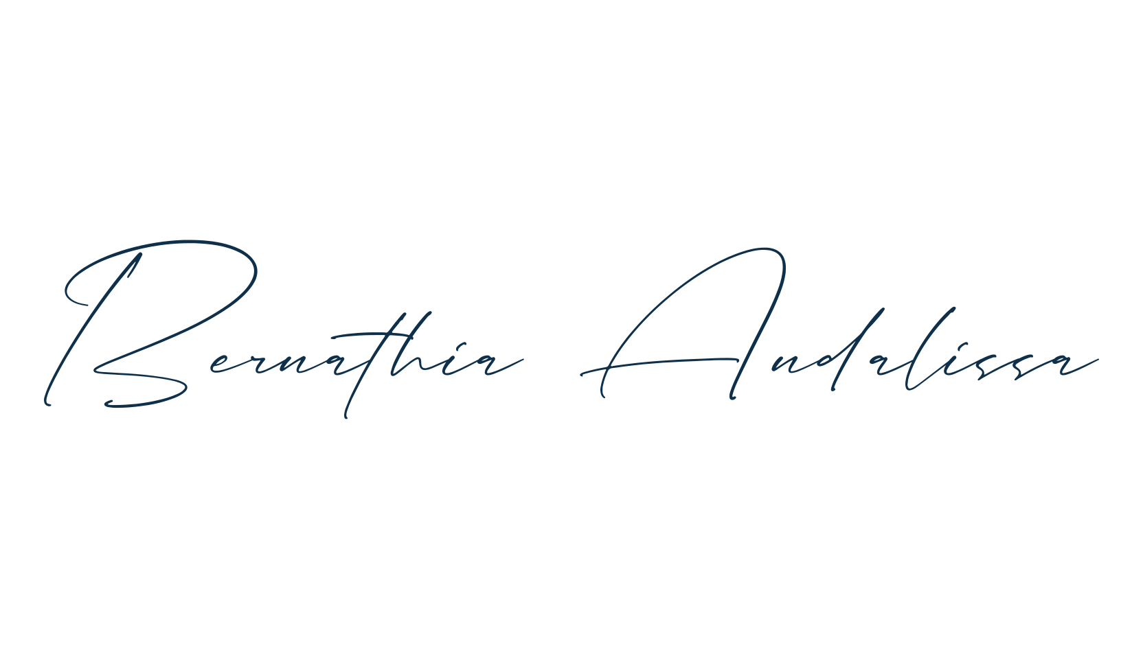 Bernathia Andalissa, script handwritten fancy decorative calligraphy font preview
