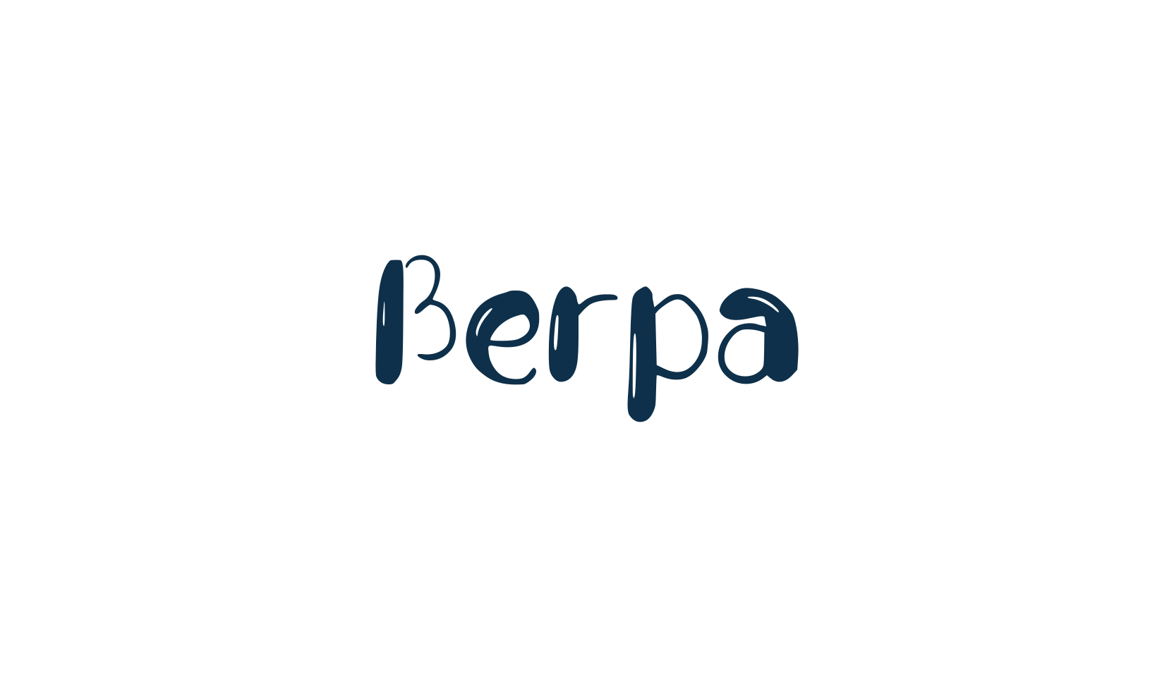 Berpa, fancy cartoon decorative font preview