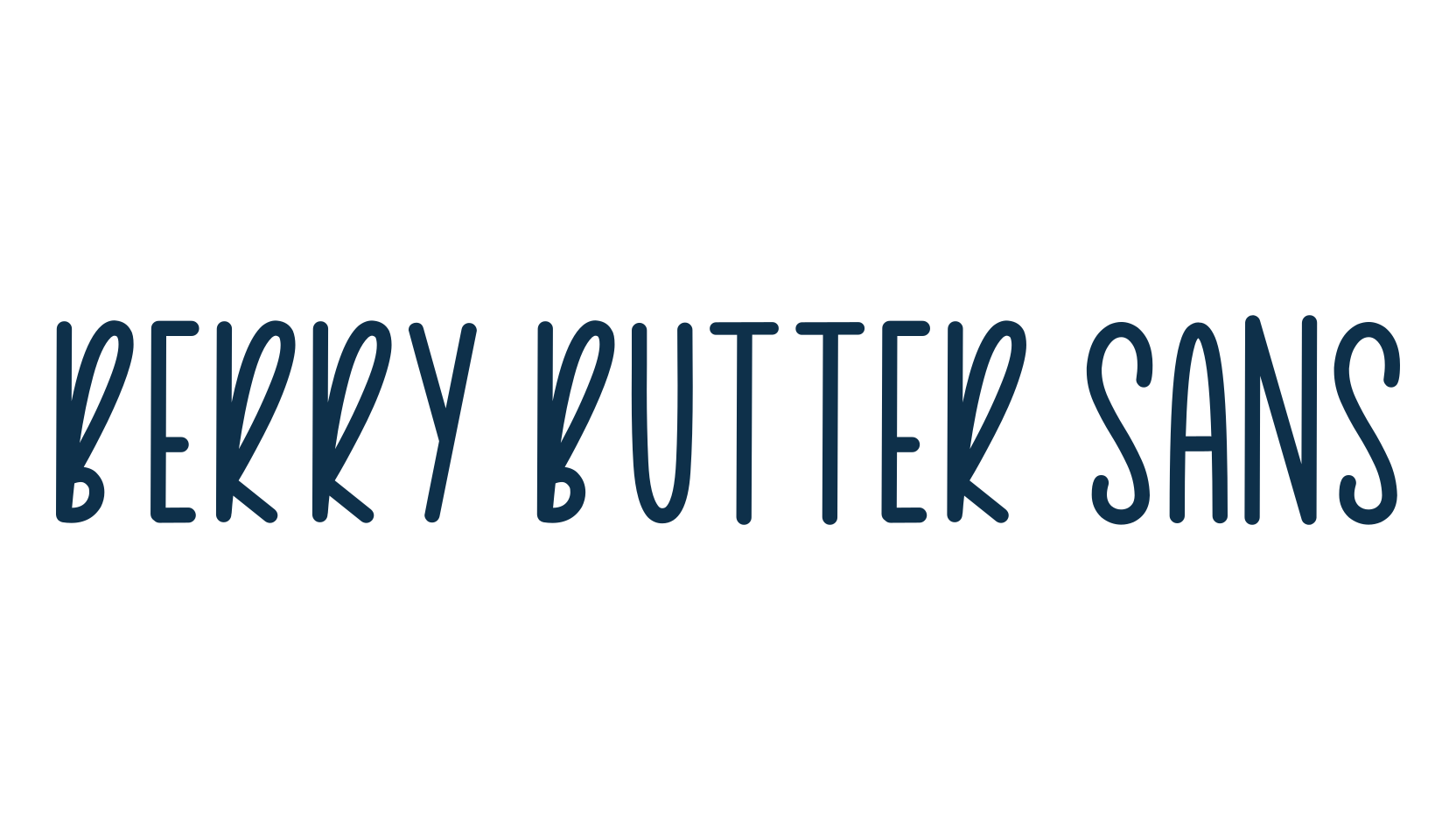 Berry Butter Sans, handwriting font preview