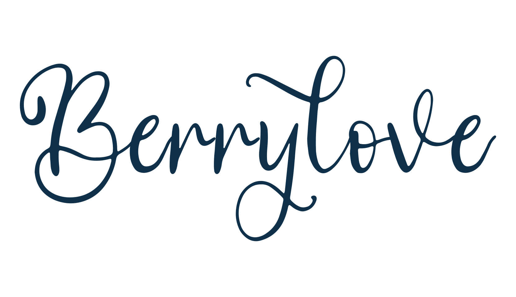 Berrylove, calligraphy font preview