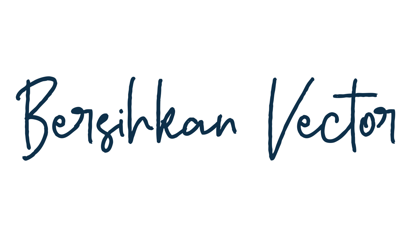 Bersihkan Vector, handwriting font preview