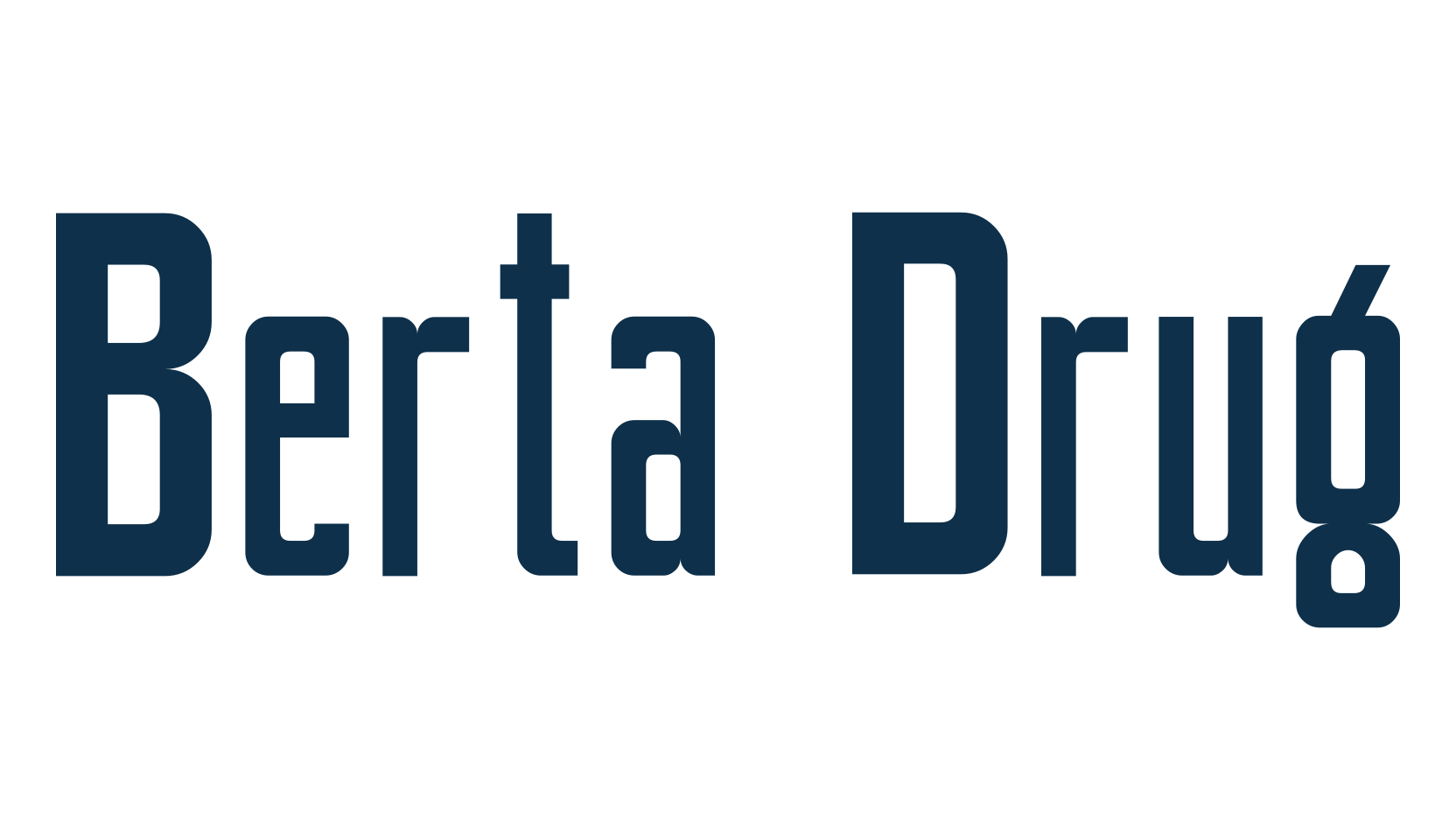 Berta Drug, foreign look russian font preview