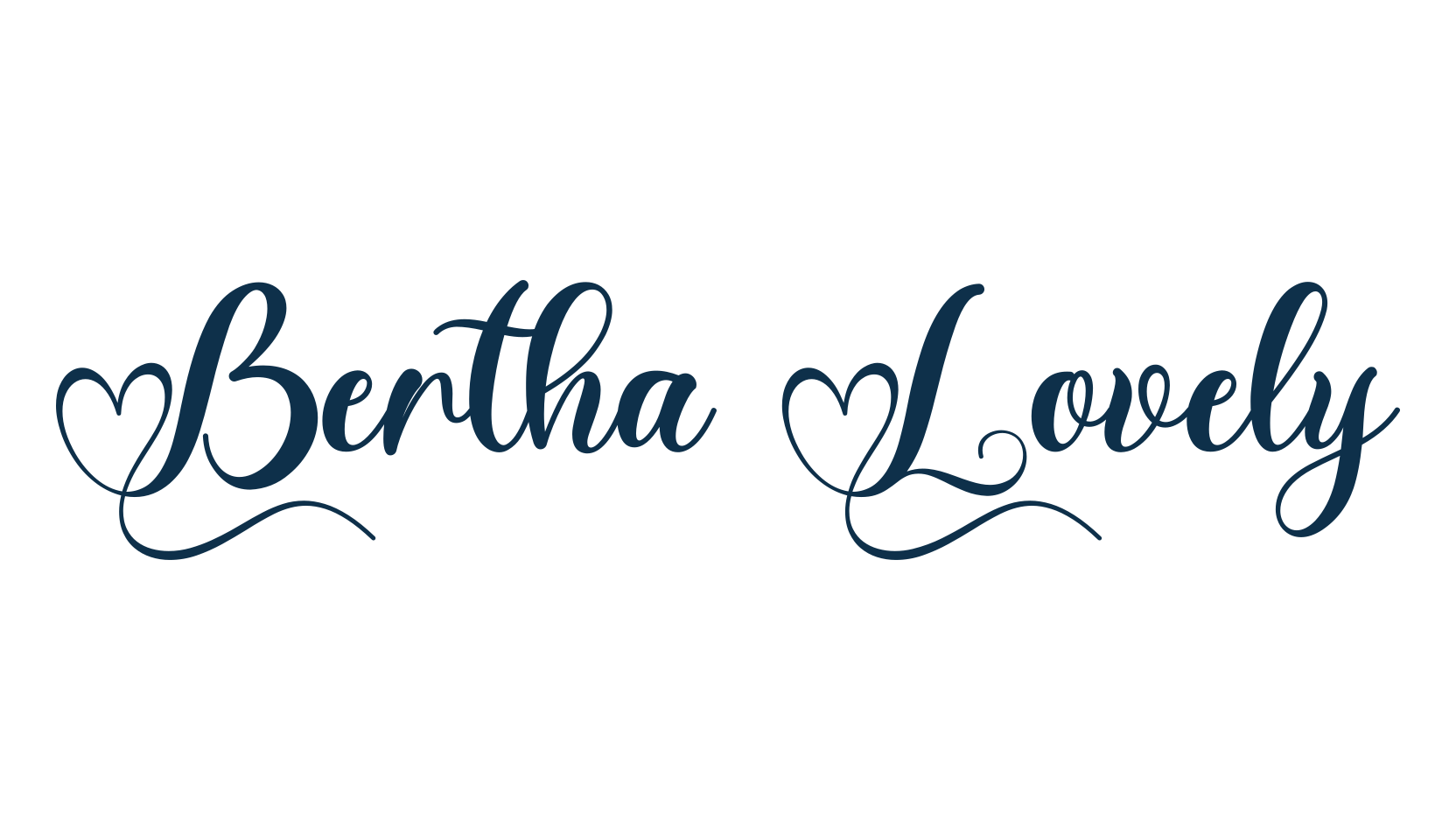 Bertha Lovely, display market font preview