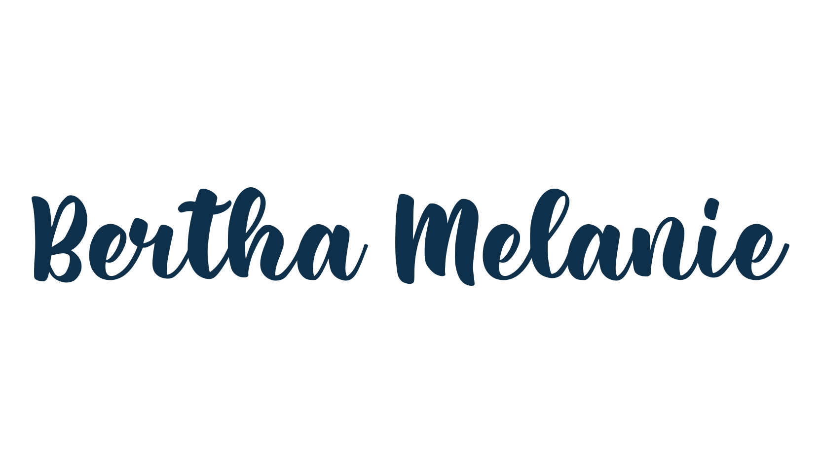 Bertha Melanie, various font preview