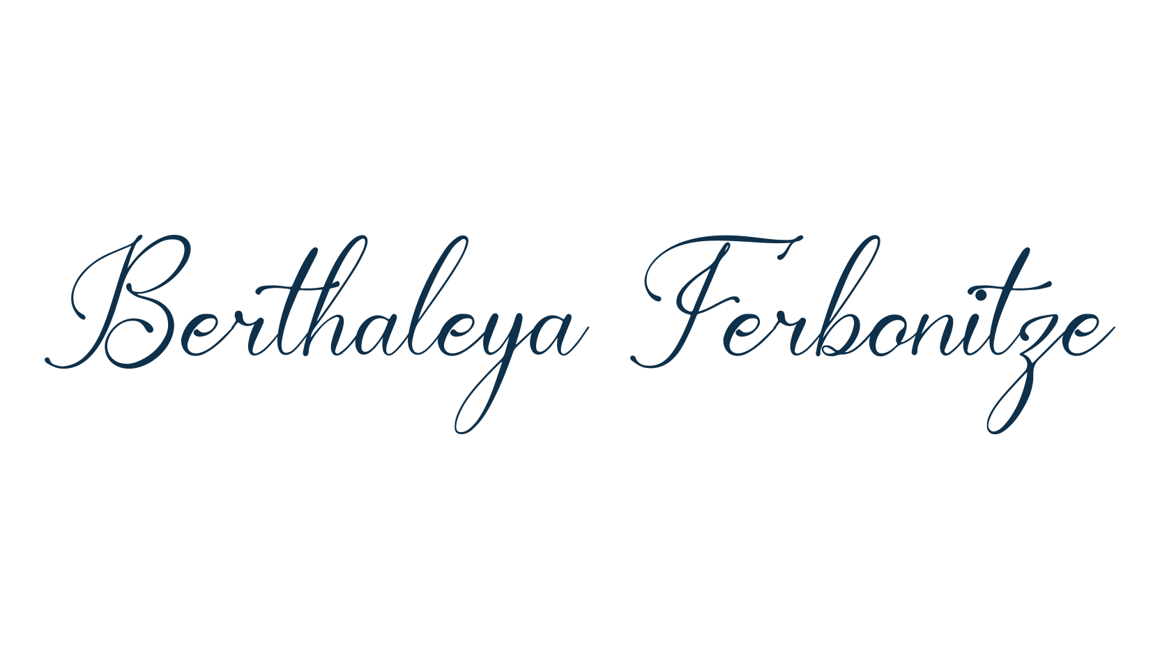 Berthaleya Ferbonitze, script calligraphy fancy decorative font preview