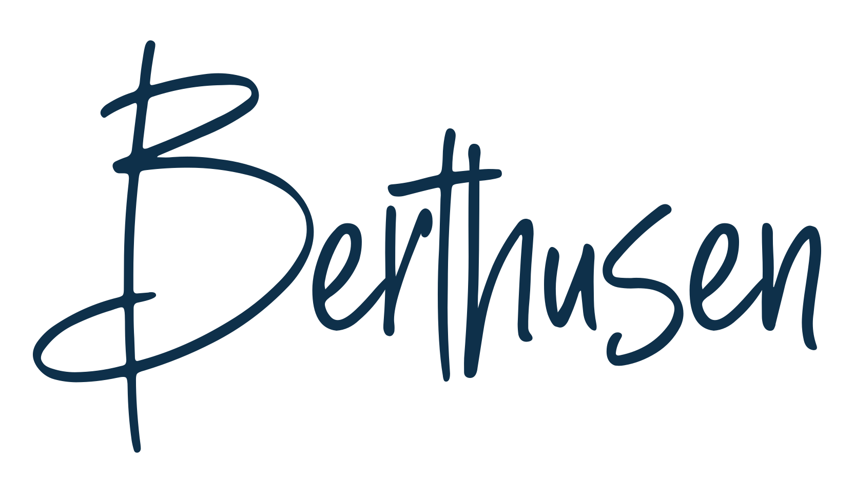 Berthusen, script handwritten fancy decorative calligraphy font preview