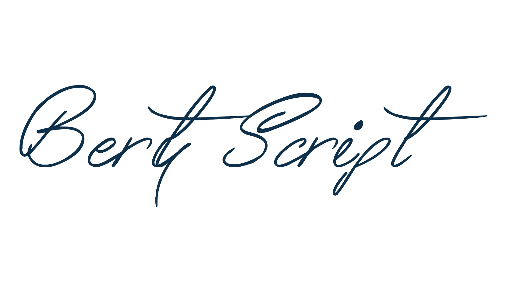 Berty Script, handwriting font preview