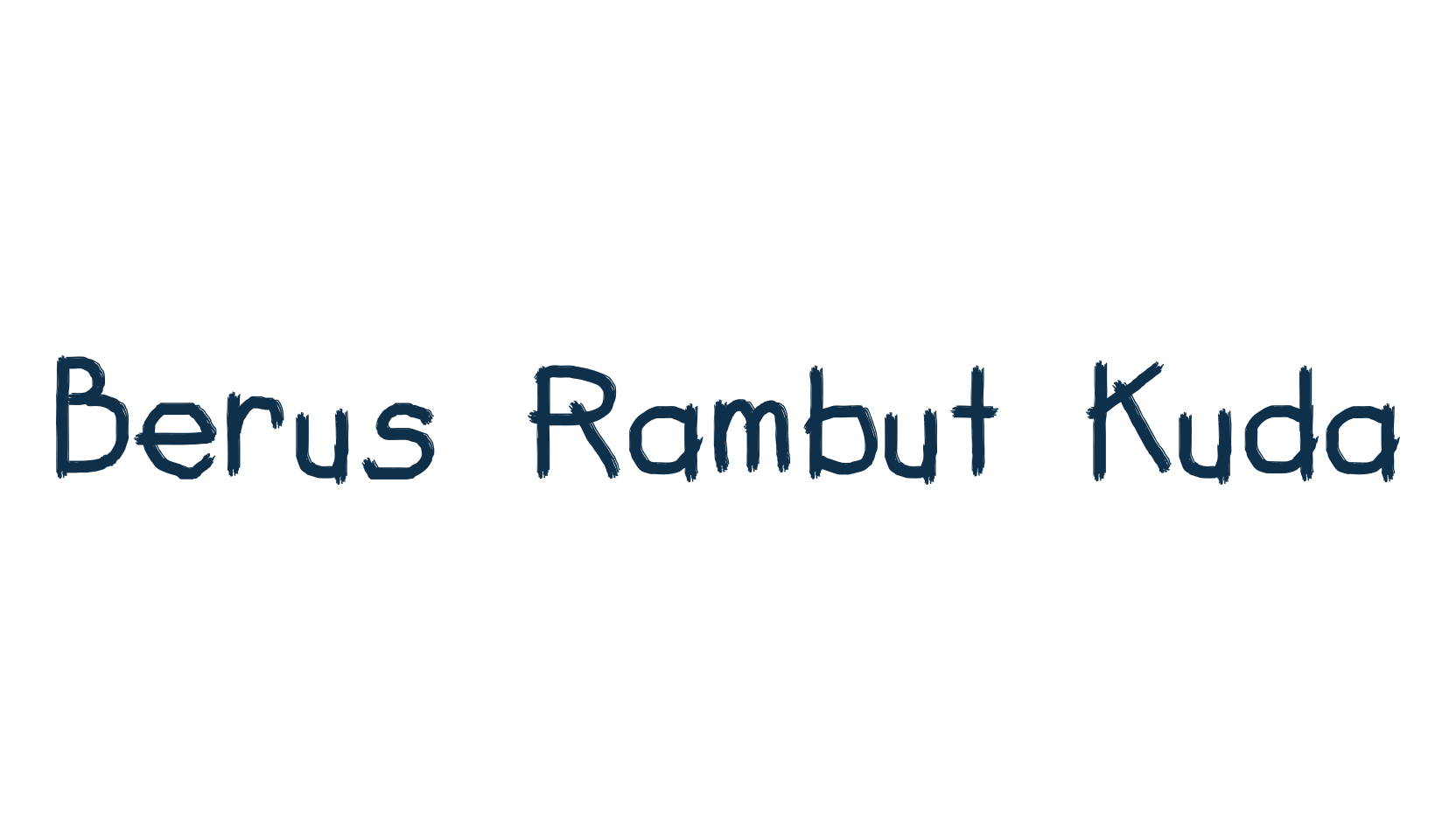 Berus Rambut Kuda, fancy decorative font preview
