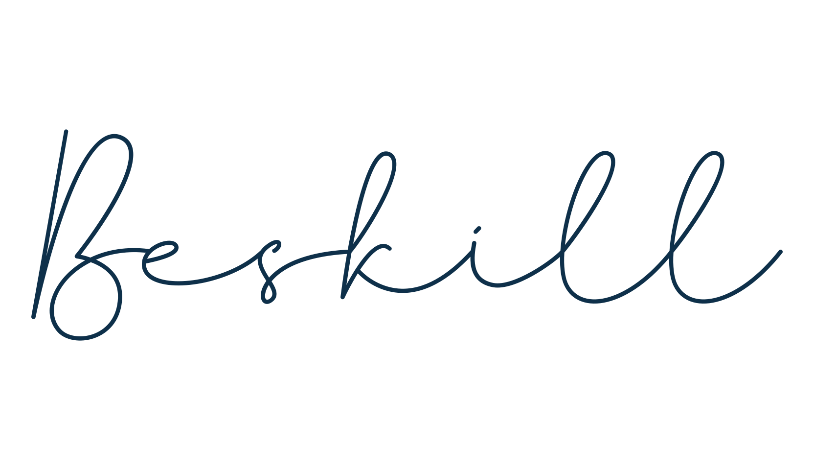Beskill, handwriting font preview