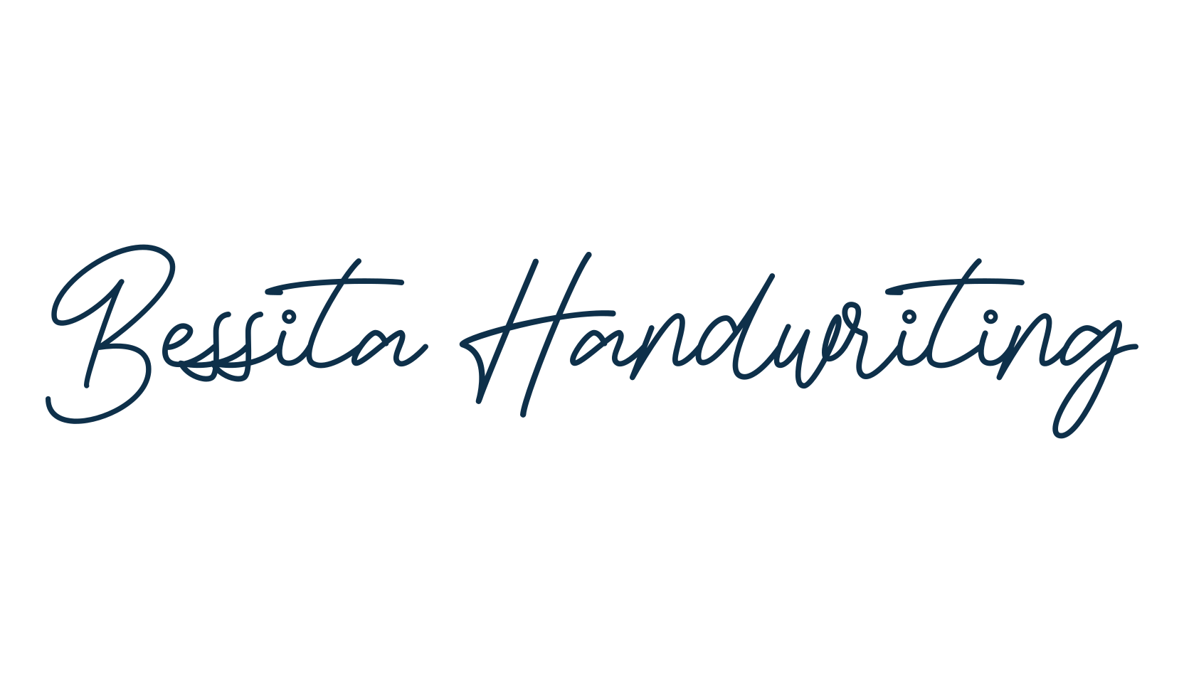 Bessita Handwriting, script handwritten fancy decorative calligraphy font preview
