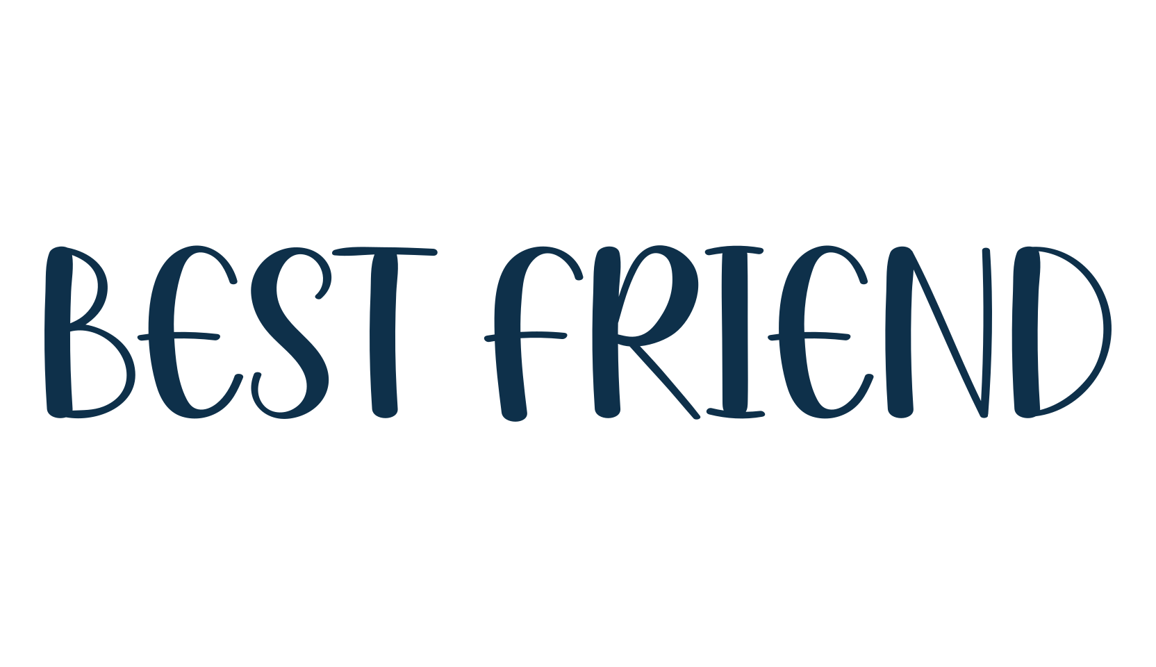 Best Friend, cartoon font preview