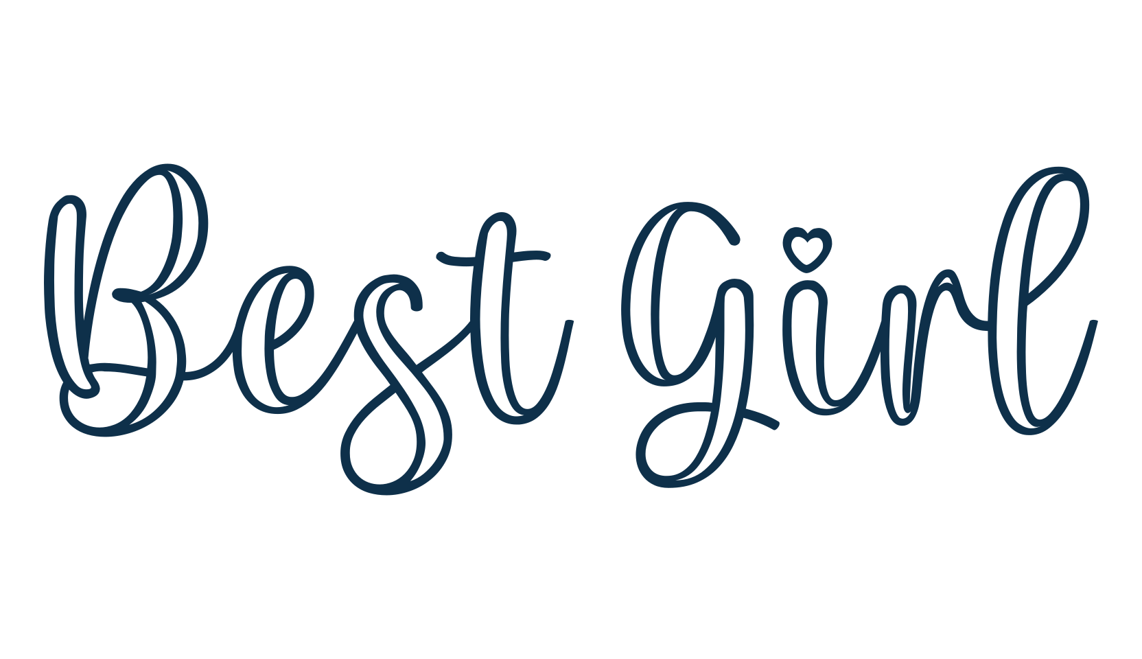 Best Girl, fancy decorative font preview