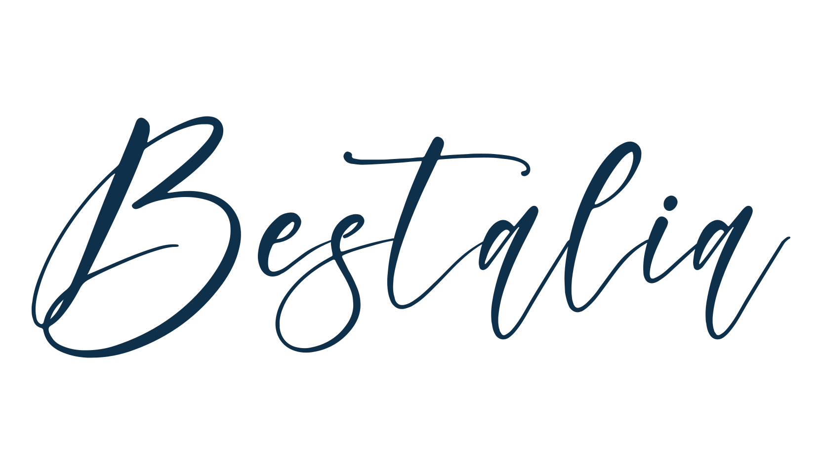 Bestalia, script handwritten fancy decorative calligraphy font preview