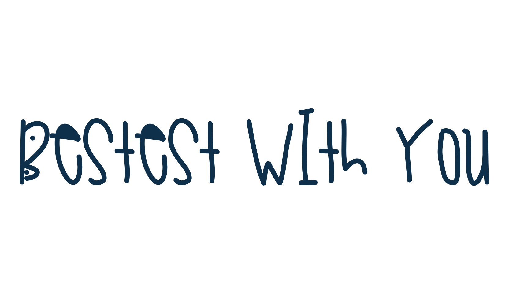 Bestest With You, fancy decorative font preview