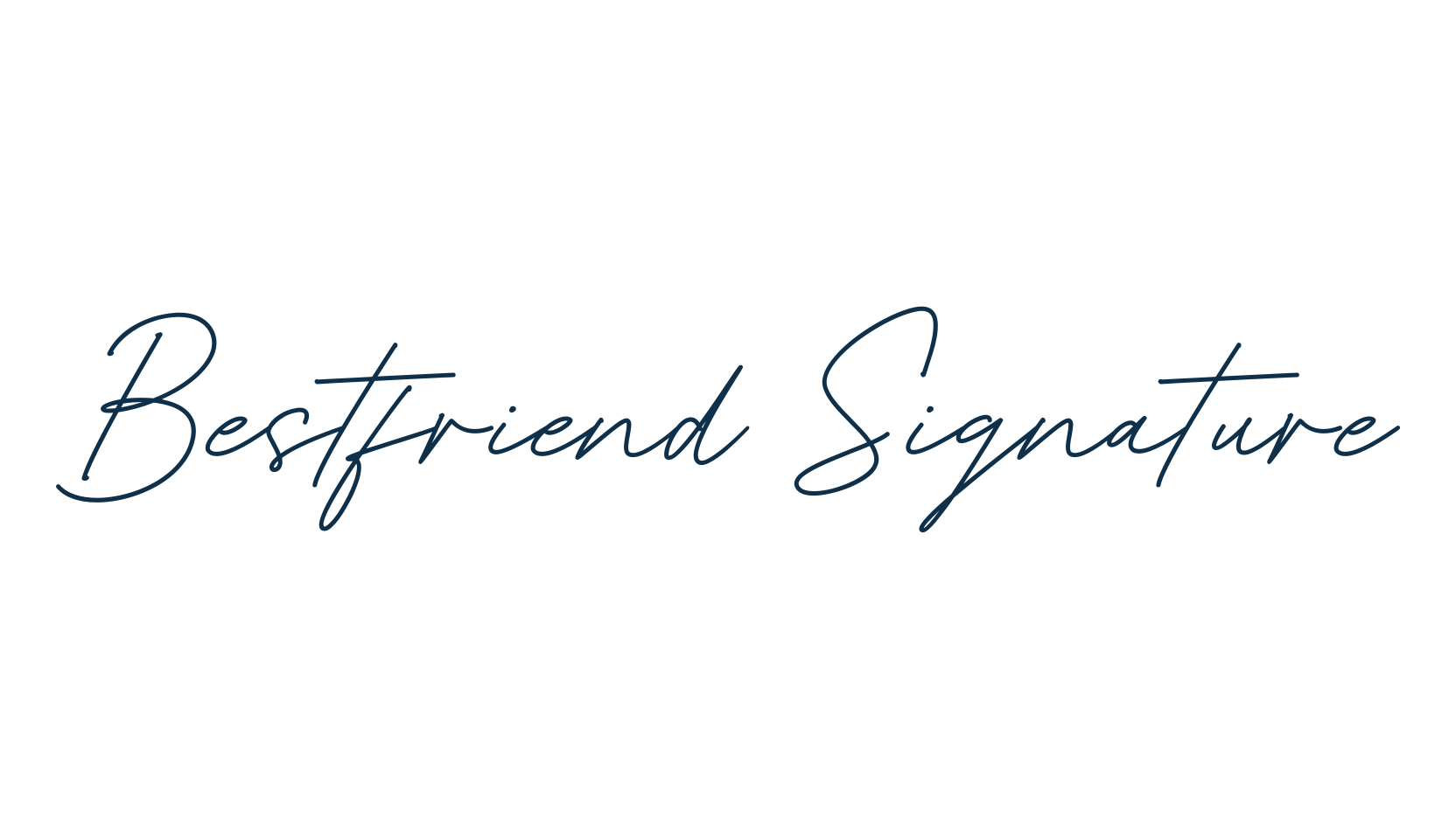 Bestfriend Signature, handwriting font preview