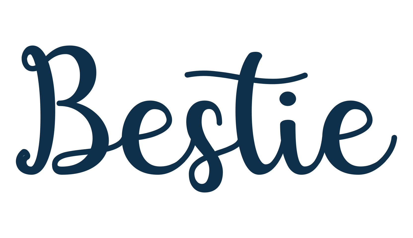 Bestie, handwriting font preview