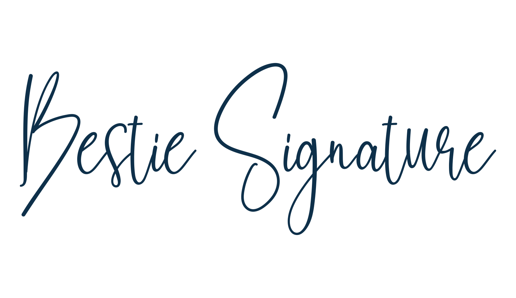 Bestie Signature, handwriting font preview