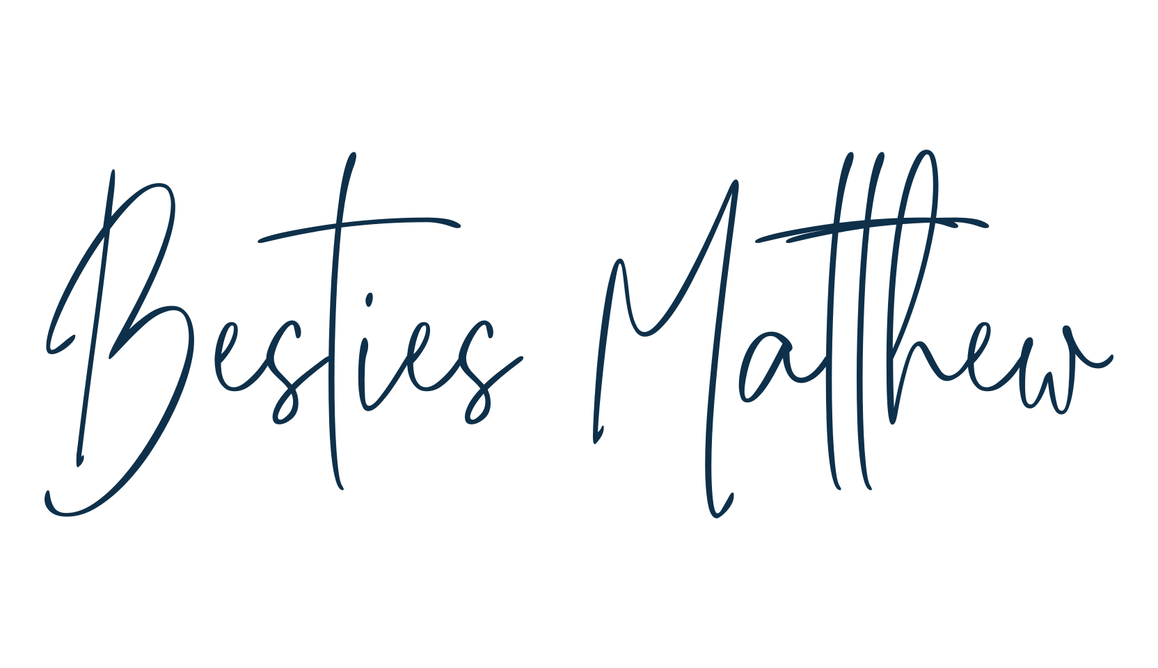 Besties Matthew, handwriting font preview
