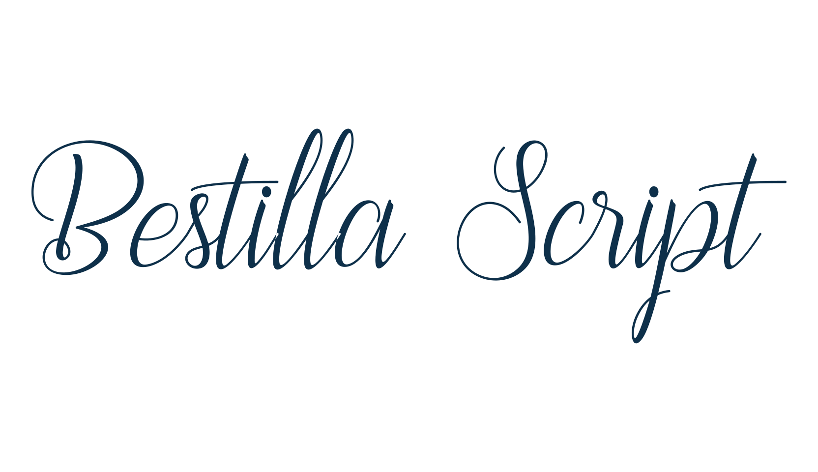 Bestilla Script, script calligraphy fancy decorative font preview