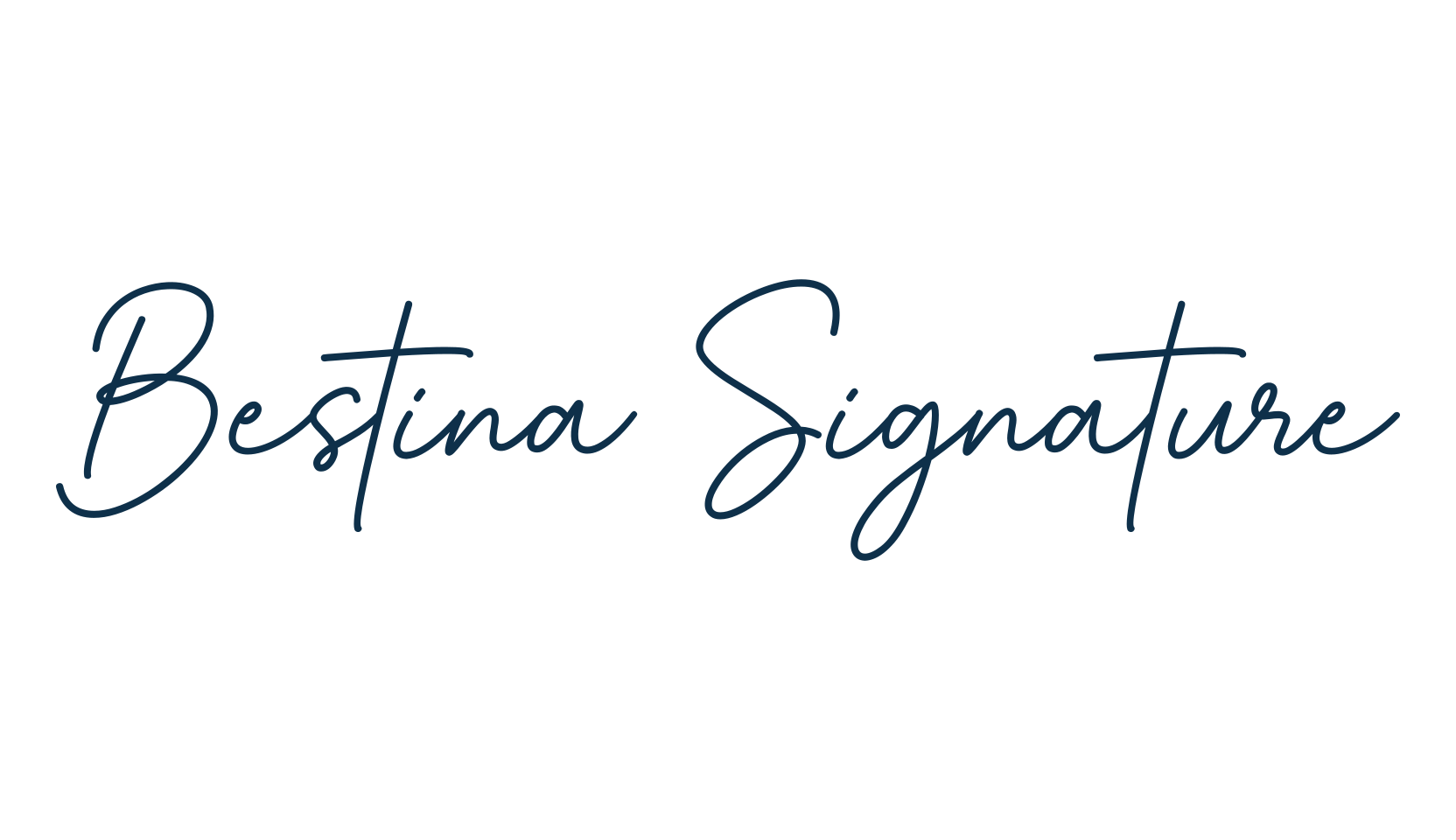 Bestina Signature, handwriting font preview