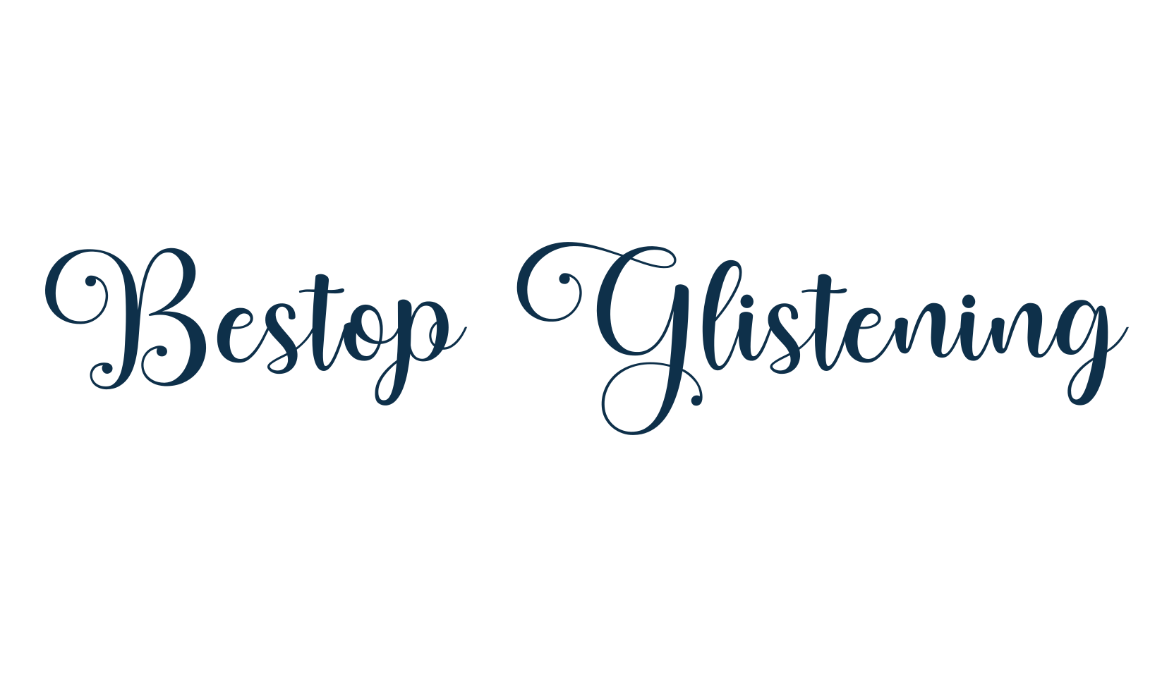 Bestop Glistening, script calligraphy fancy decorative font preview