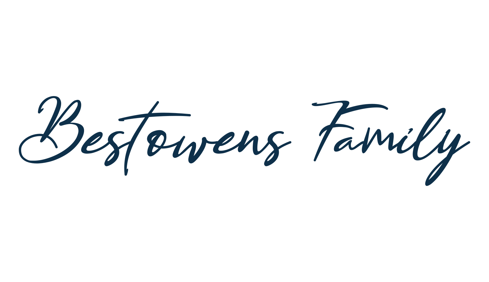 Bestowens Family, script handwritten fancy decorative calligraphy font preview