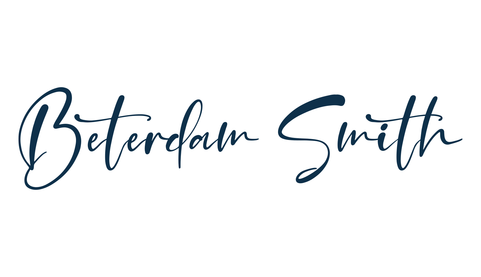 Beterdam Smith, handwriting font preview