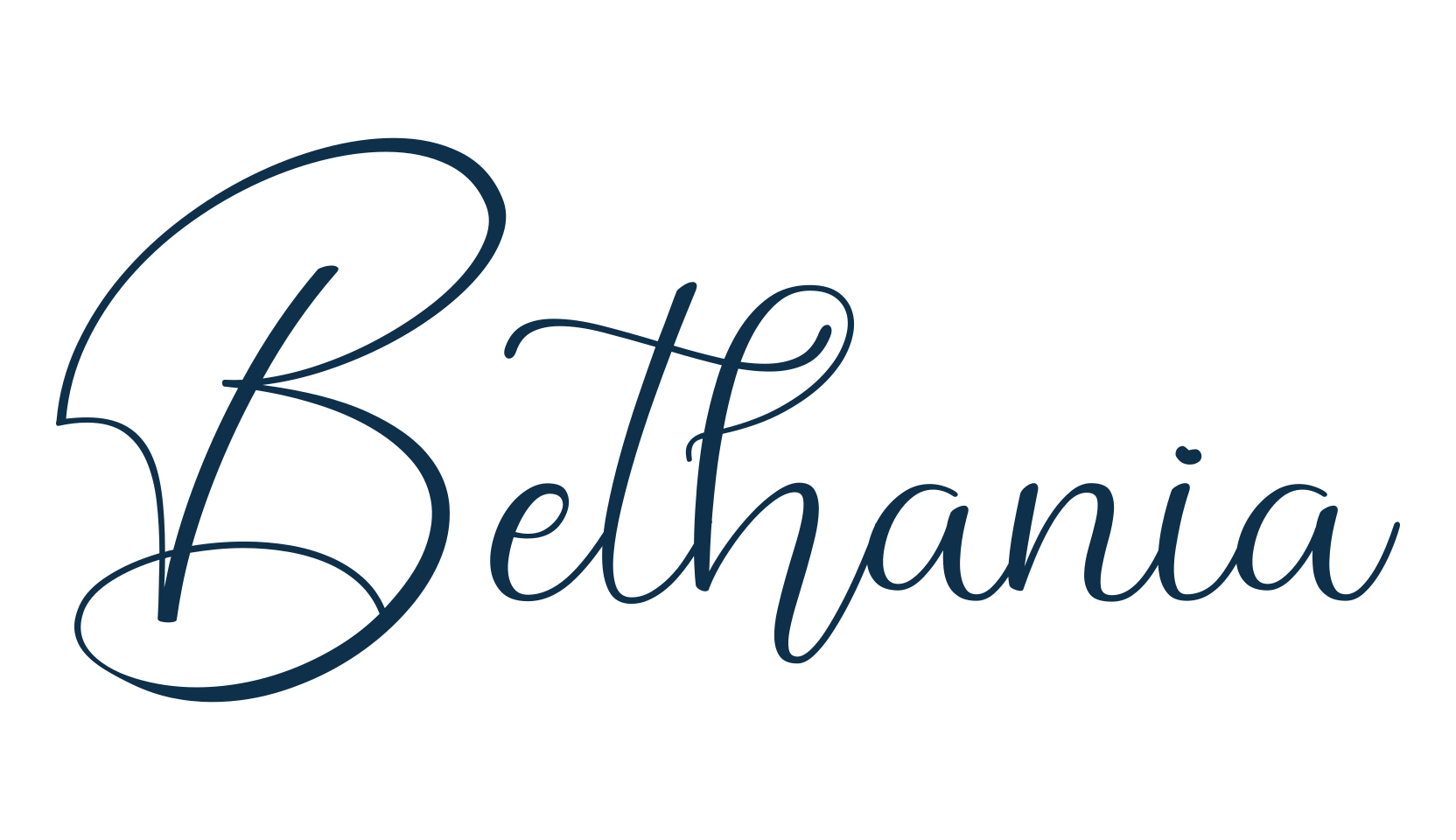 Bethania, calligraphy font preview