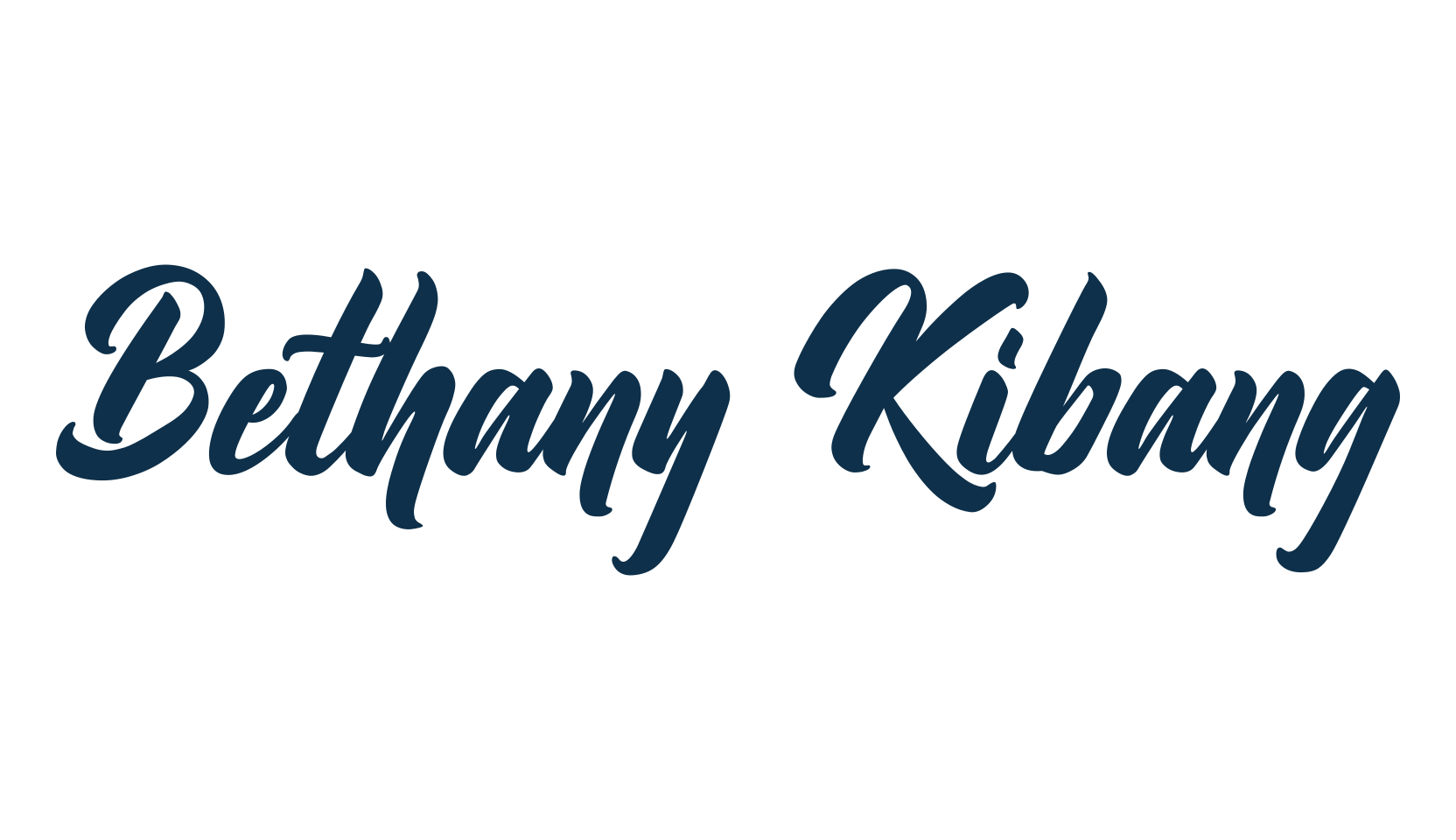 Bethany Kibang, brush font preview