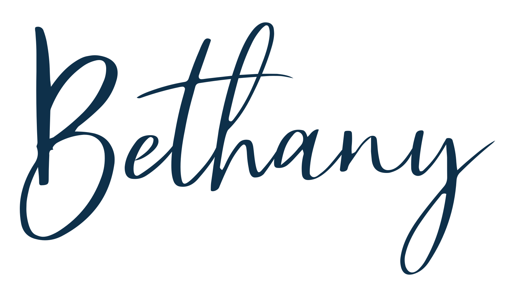 Bethany (bethany), script handwritten fancy decorative calligraphy font preview