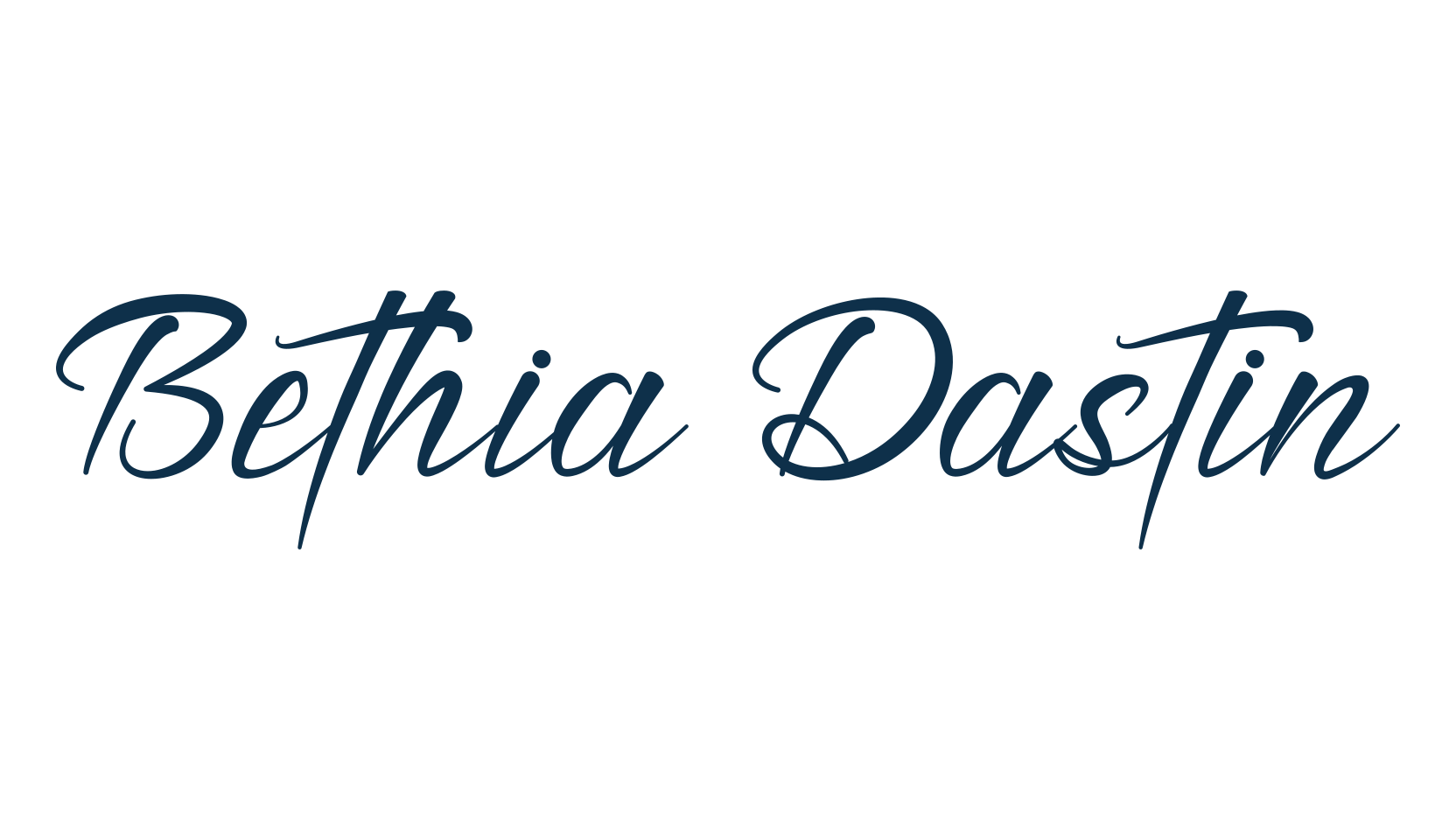 Bethia Dastin, script calligraphy fancy decorative font preview