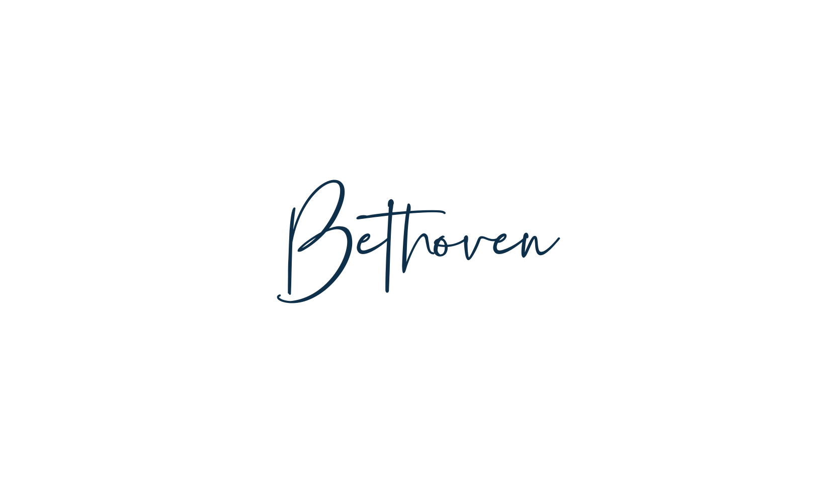Bethoven, script handwritten fancy decorative calligraphy font preview