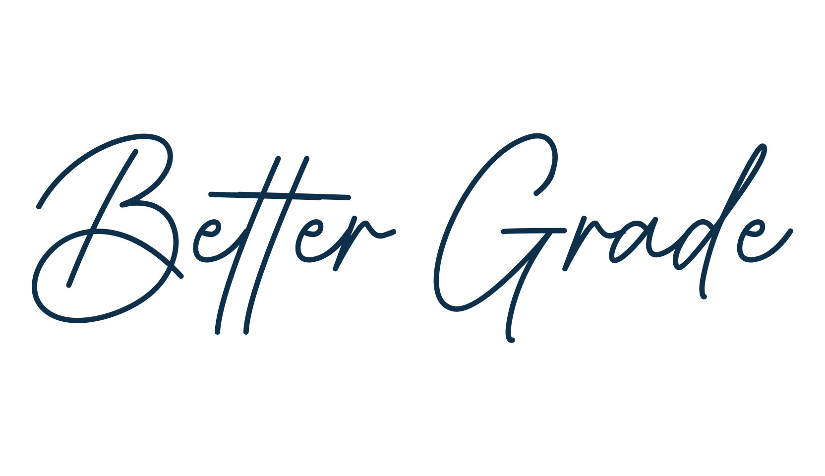 Better Grade, handwriting font preview