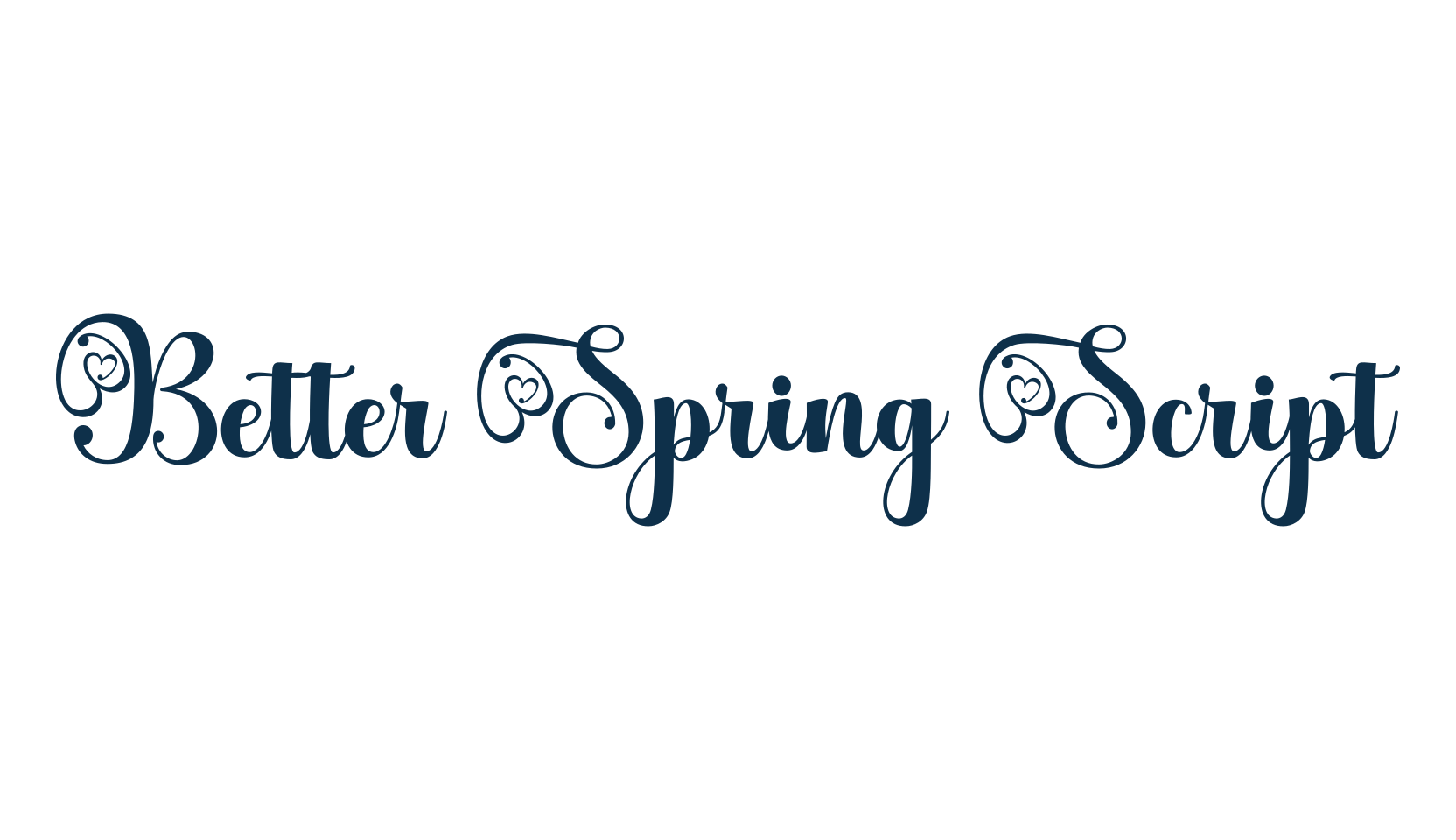 Better Spring Script, fancy decorative font preview