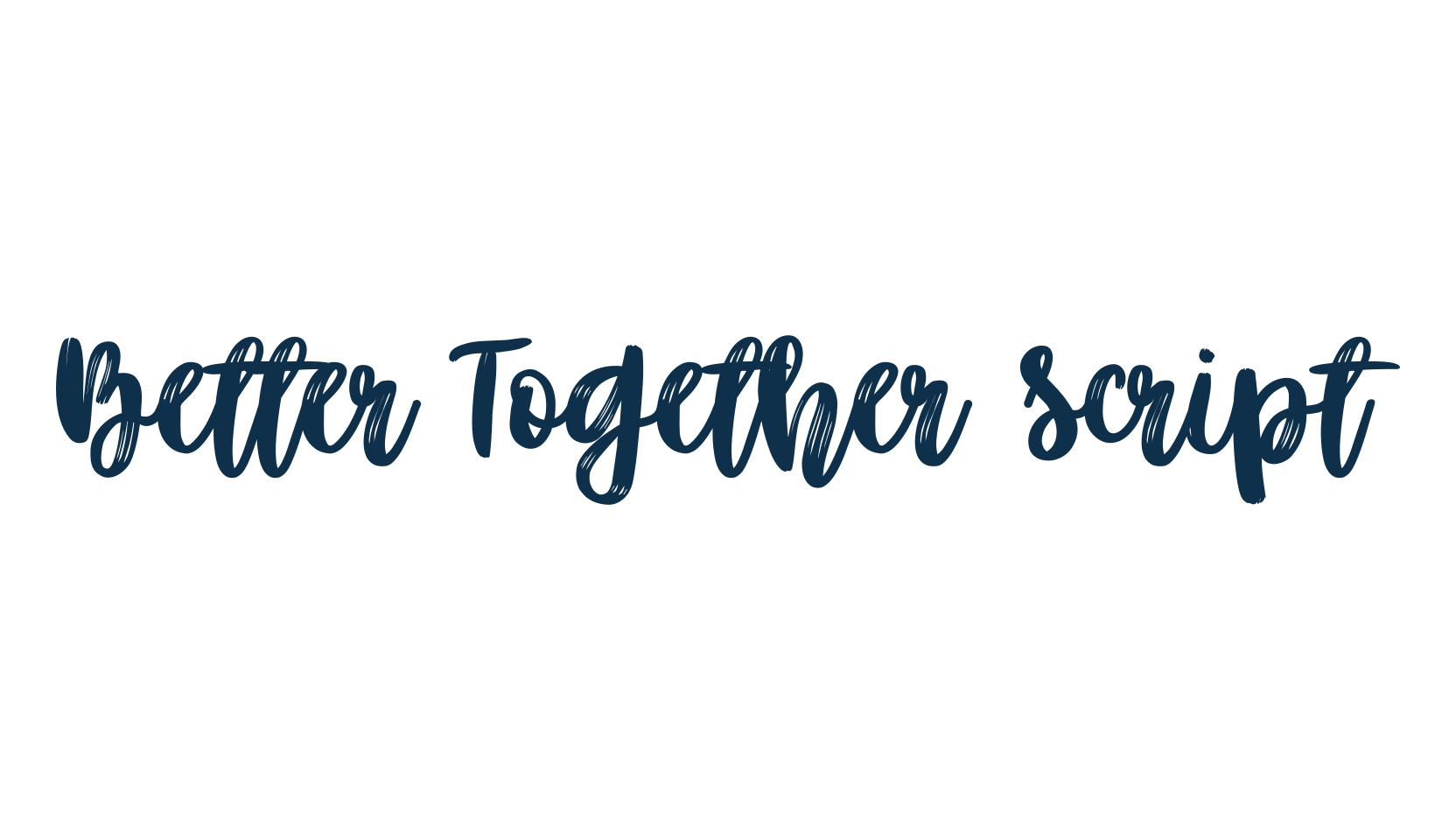 Better Together Script, script brush fancy decorative calligraphy font preview