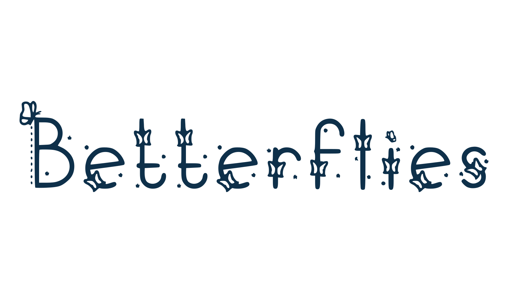 Betterflies, fancy decorative font preview