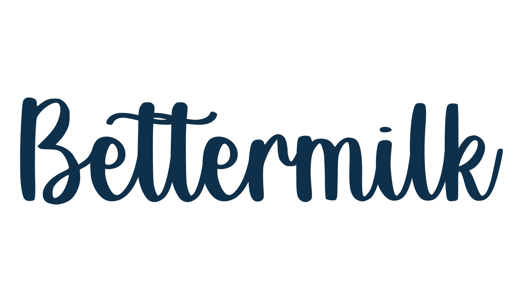 Bettermilk, handwriting font preview