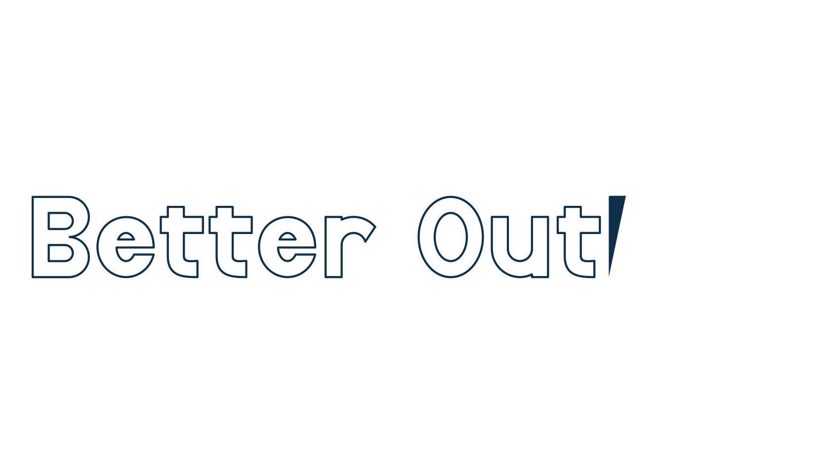 Better Outline, basic sans serif font preview