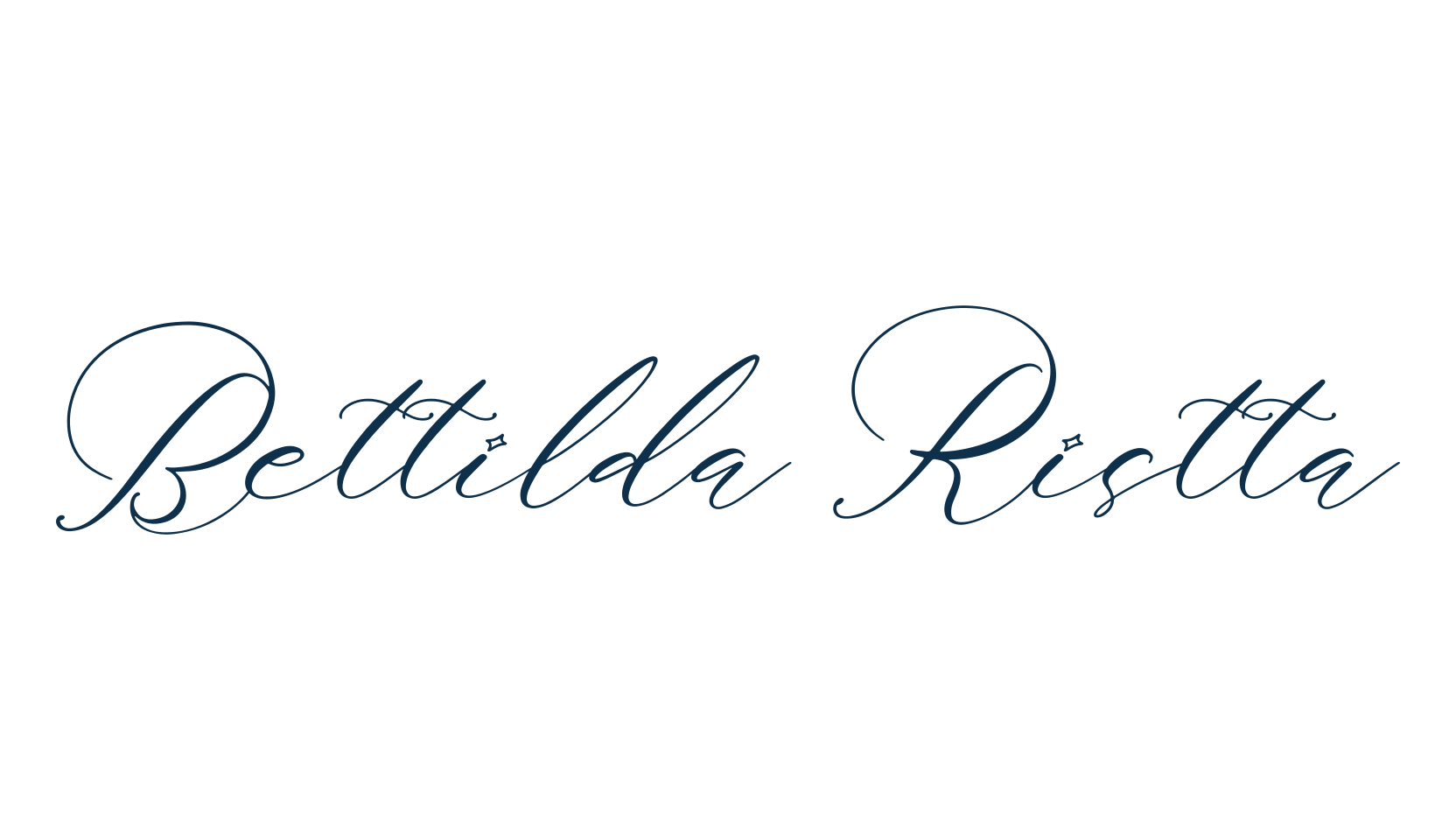Bettilda Ristta, calligraphy font preview