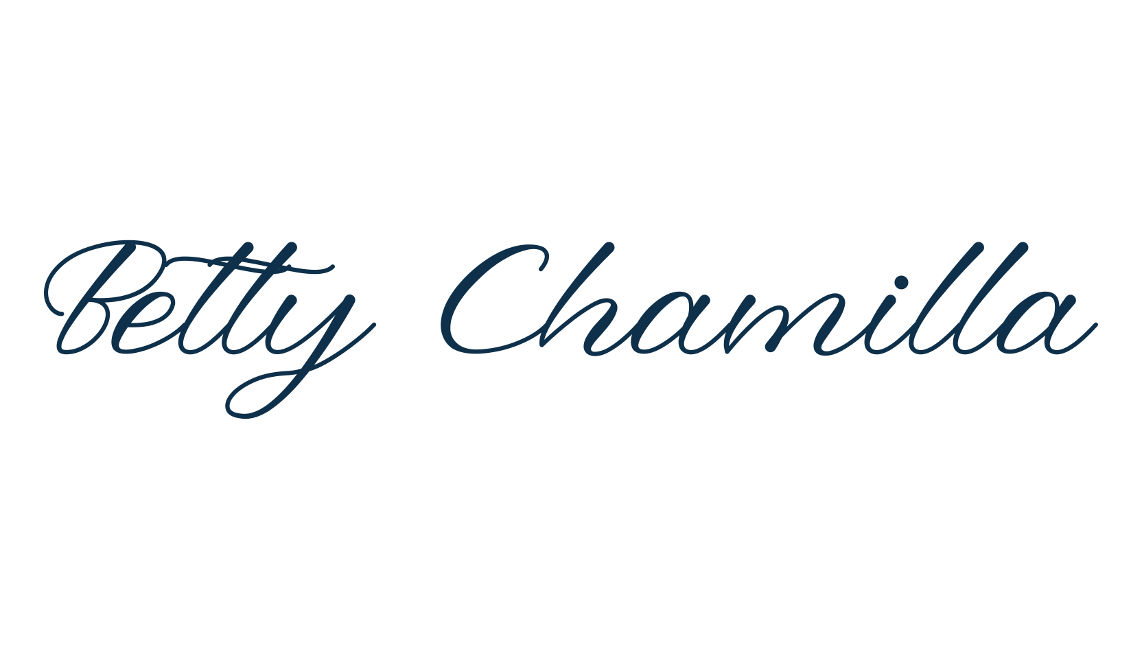 Betty Chamilla, script calligraphy fancy decorative font preview