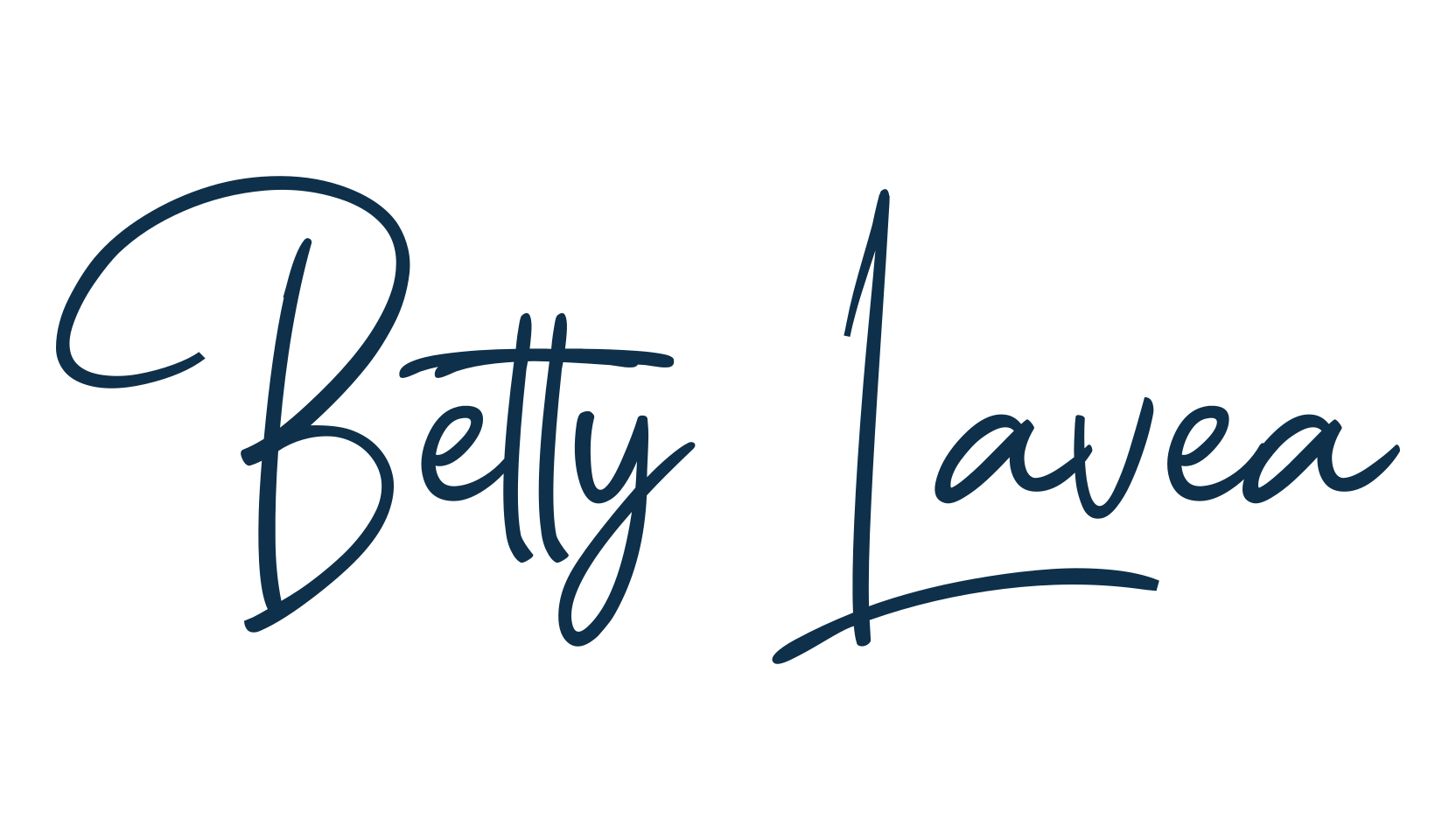 Betty Lavea, script handwritten fancy decorative calligraphy font preview