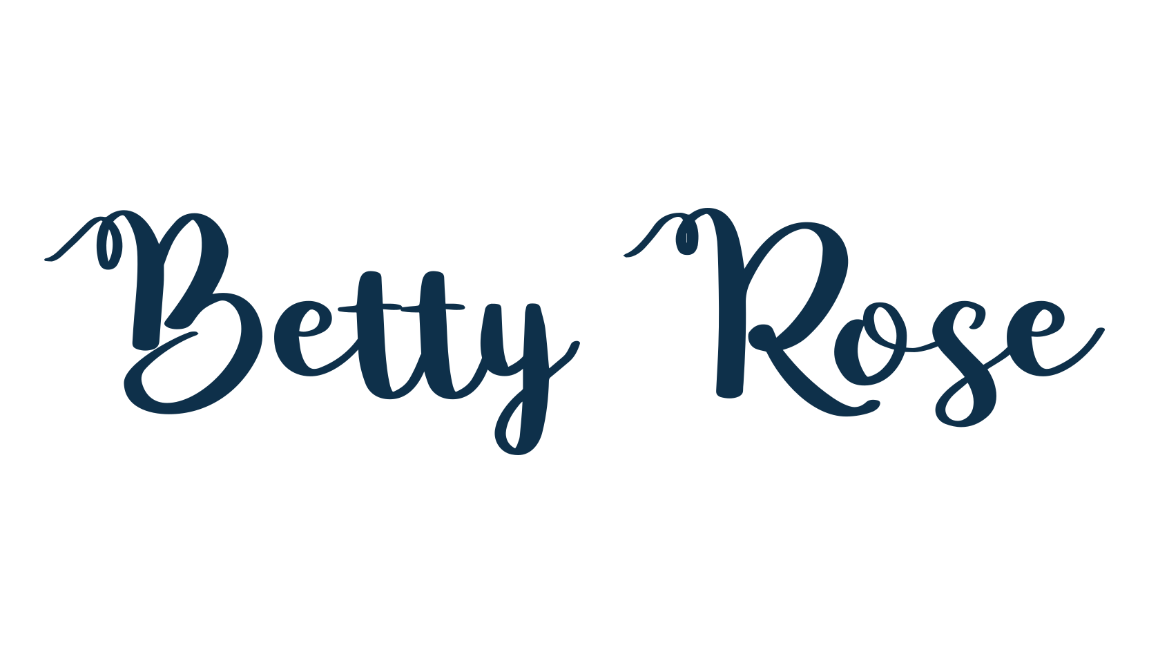 Betty Rose, fancy decorative font preview