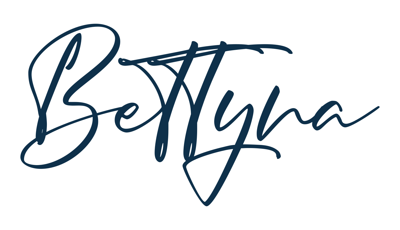 Bettyna, script handwritten fancy decorative calligraphy font preview